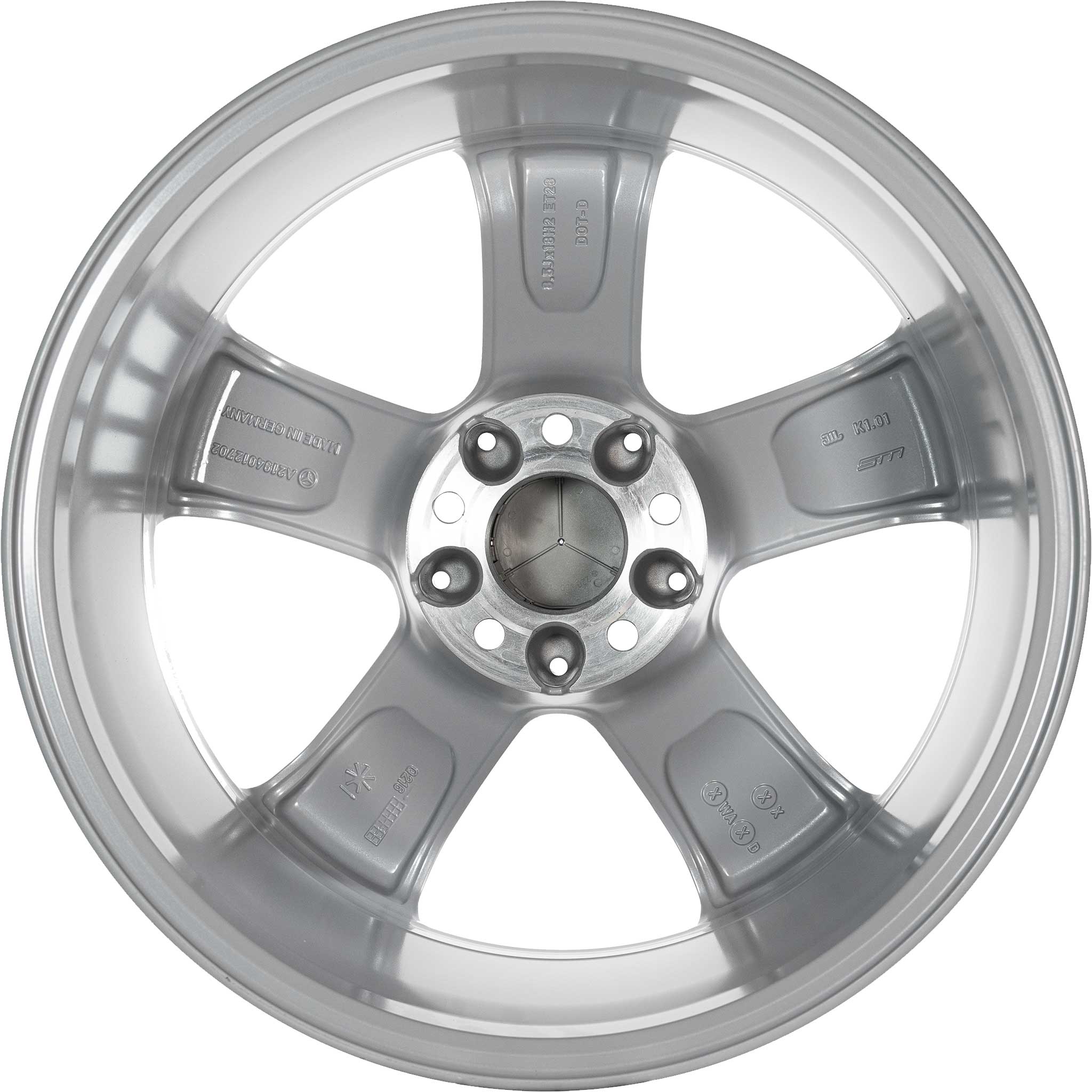 Mercedes 5 Spoke [219-18] Titanium Silver Alloy Wheel Product Image #3