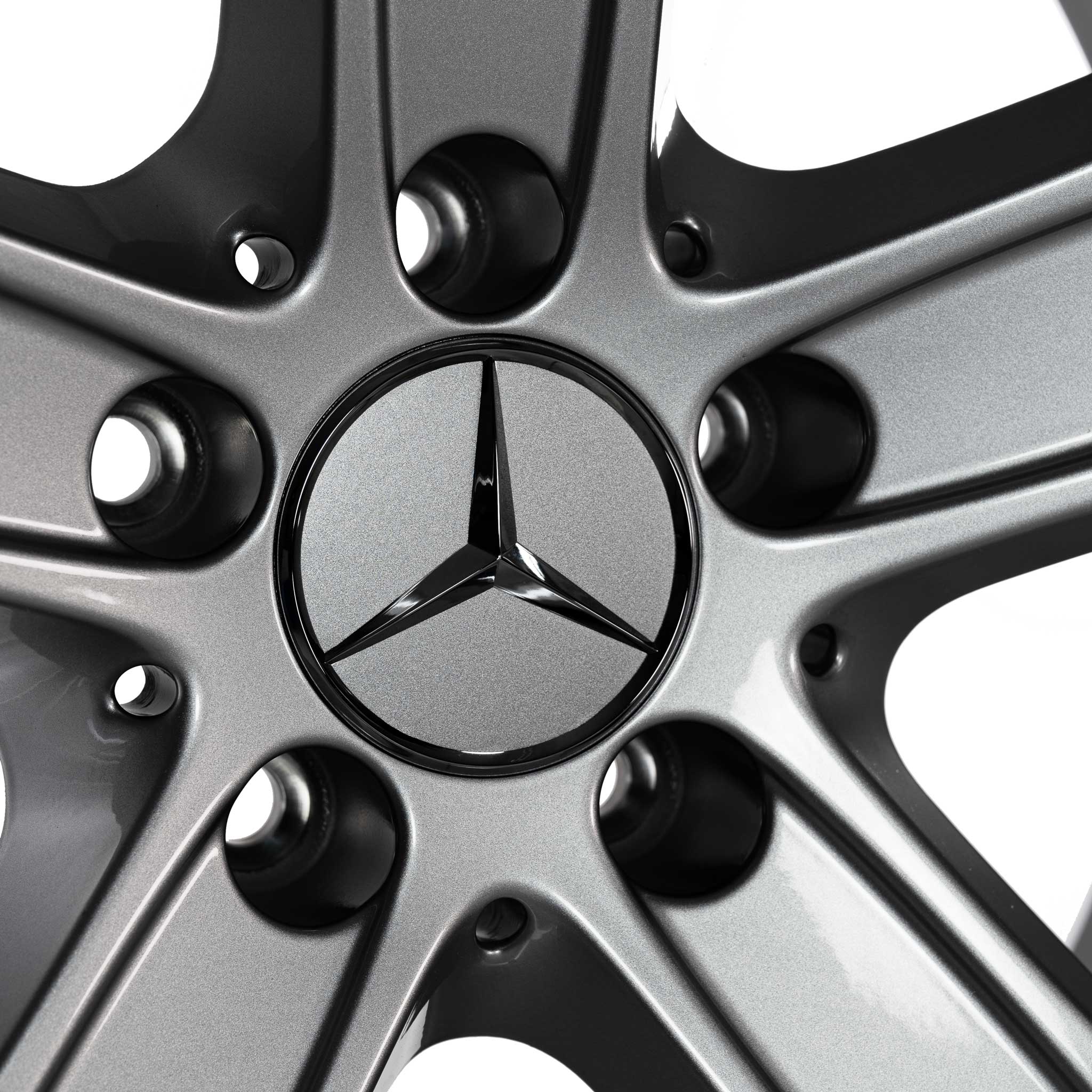 Mercedes 5 Spoke [219-18] Titanium Silver Alloy Wheel Product Image #4