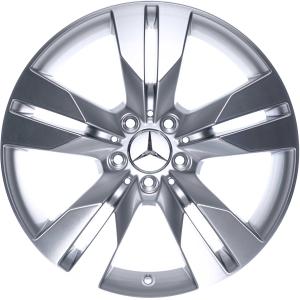 18" Mercedes 5 Twin Spoke [219-18] Titanium Silver with High Sheen alloy wheel