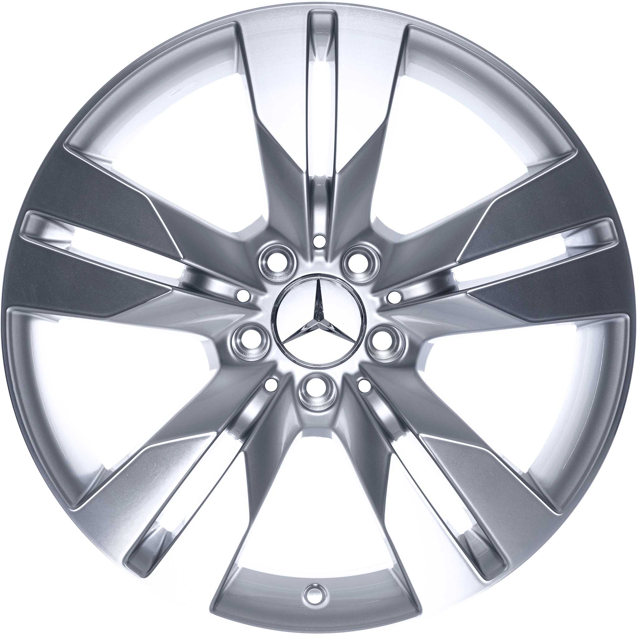 Mercedes 5 Twin Spoke [219-18] Titanium Silver with High Sheen Alloy Wheel Product Image #1