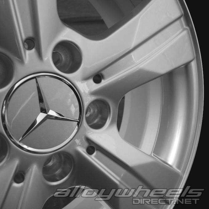 Mercedes 5 Spoke [169-16] Titanium Silver Alloy Wheel Product Image #3