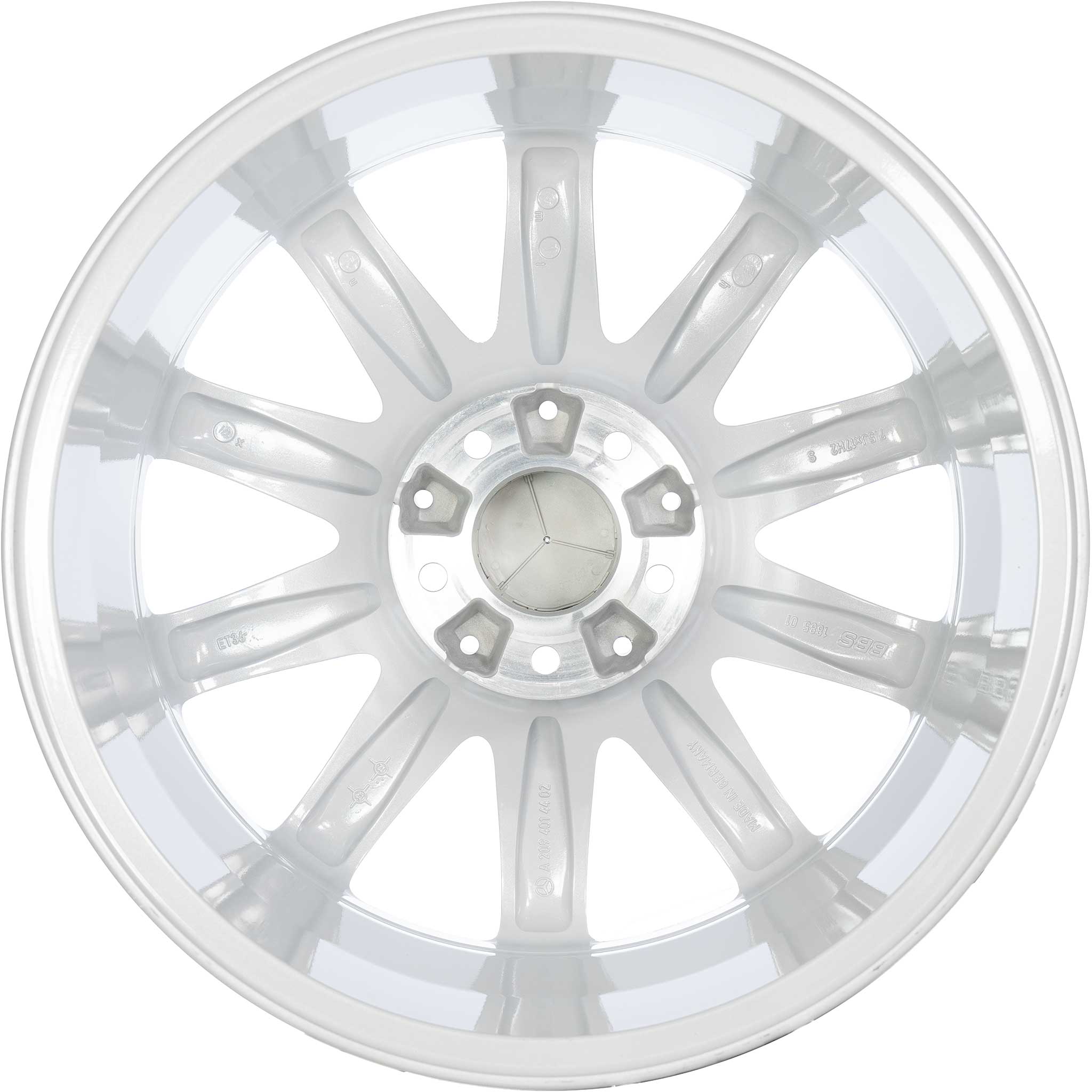 Mercedes 10 Spoke [209-17] Titanium Silver Alloy Wheel Product Image #3