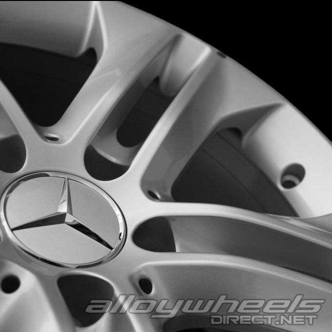 Mercedes 5 Double Spoke [203-17] Titanium Silver Alloy Wheel Product Image #3