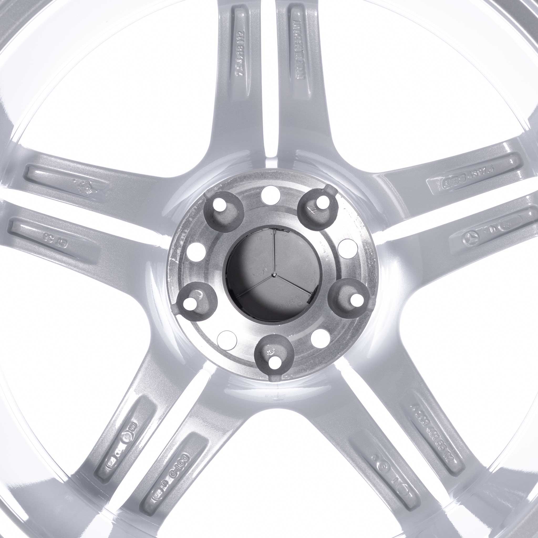 Mercedes 5 Twin Spoke [203-18] Titanium Silver Alloy Wheel Product Image #3