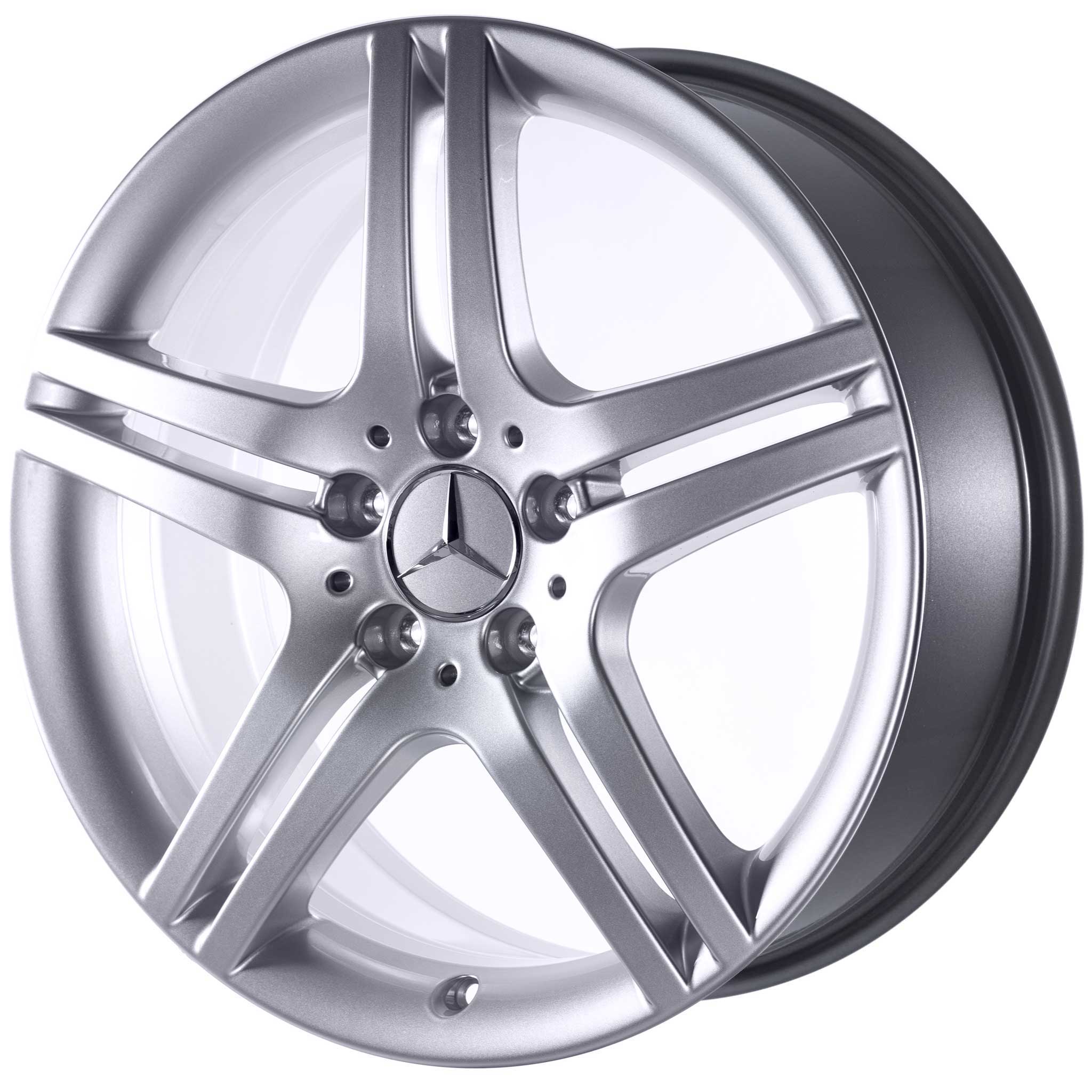 Mercedes 5 Twin Spoke [203-18] Titanium Silver Alloy Wheel Product Image #2