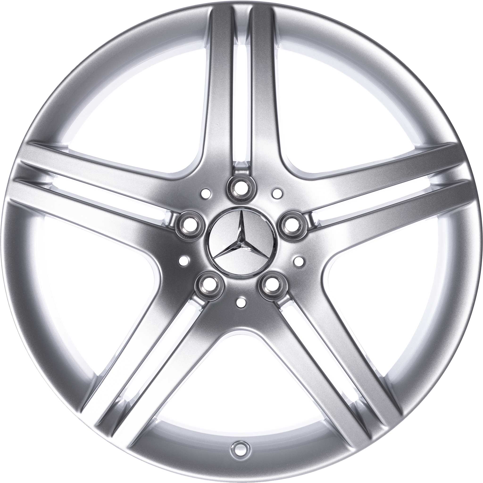 Mercedes 5 Twin Spoke [203-18] Titanium Silver Alloy Wheel Product Image #1