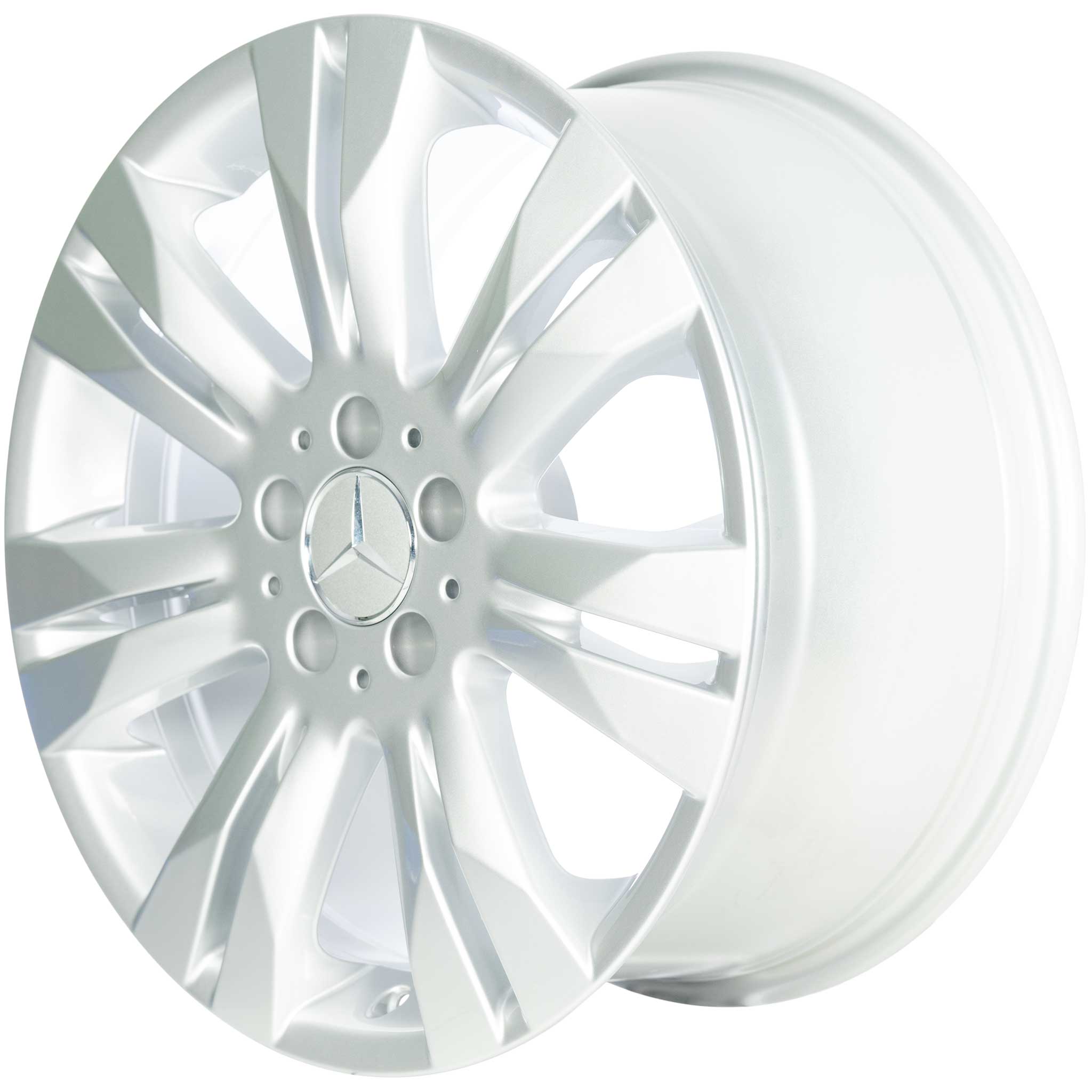 Mercedes 7 Twin Spoke [221-18] Titanium Silver Alloy Wheel Product Image #2