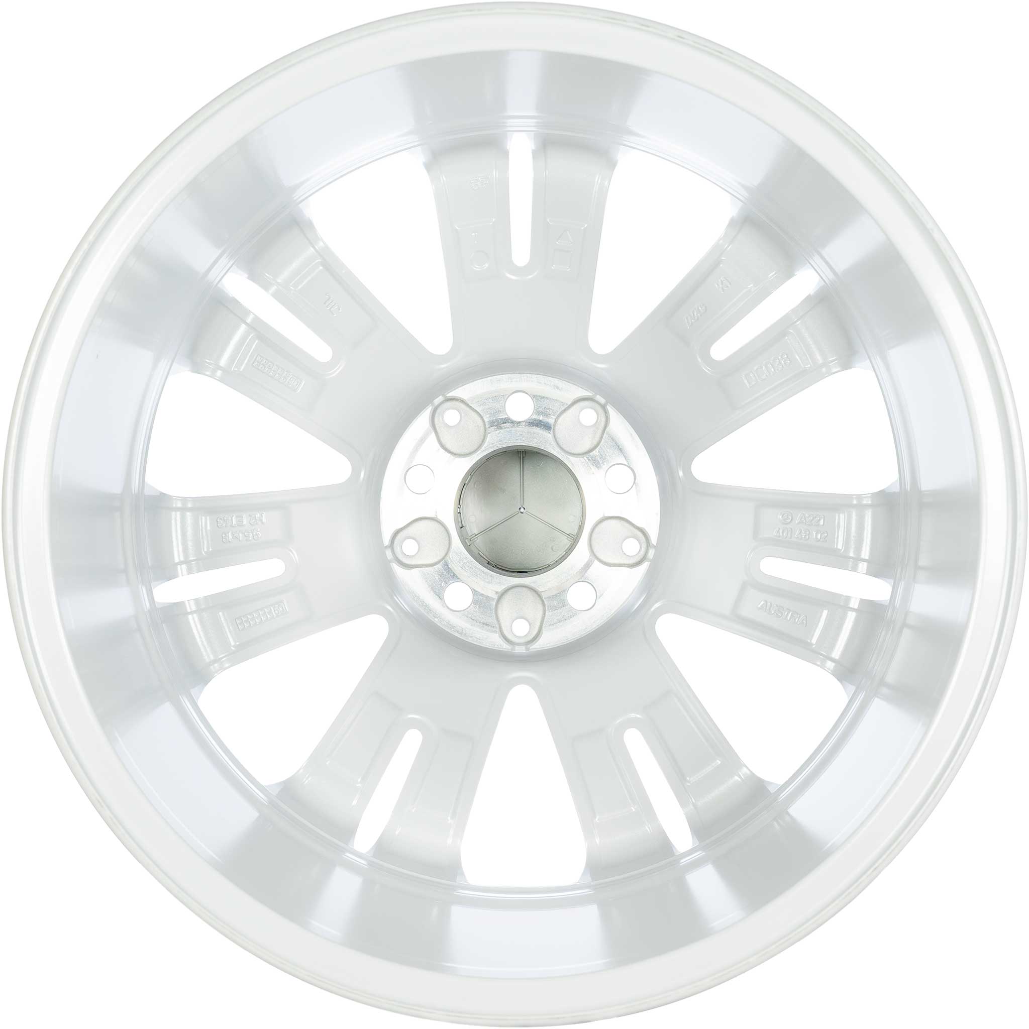 Mercedes 7 Twin Spoke [221-18] Titanium Silver Alloy Wheel Product Image #3