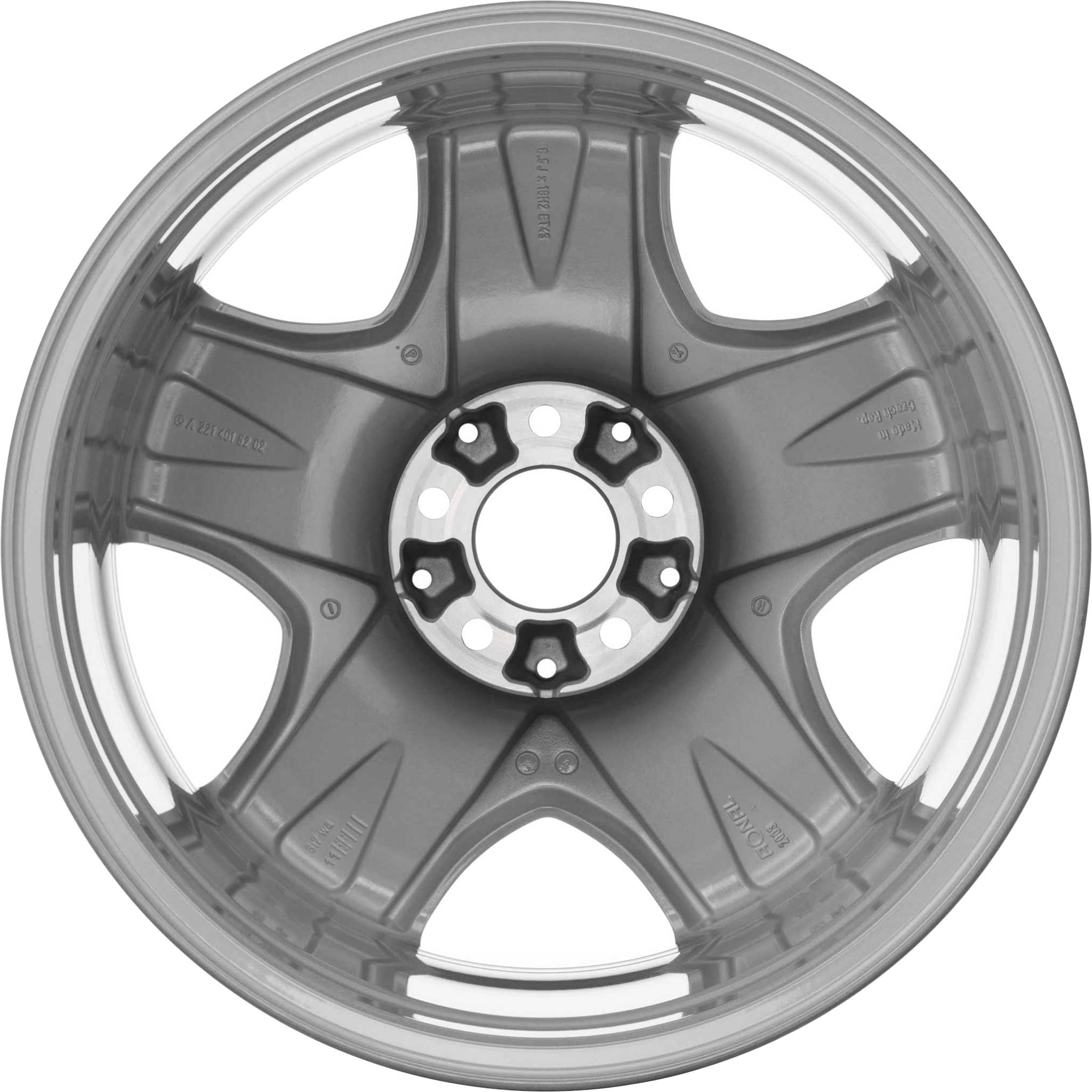 Mercedes 5 Spoke [221-18] Anthracite with High Sheen Alloy Wheel Product Image #2
