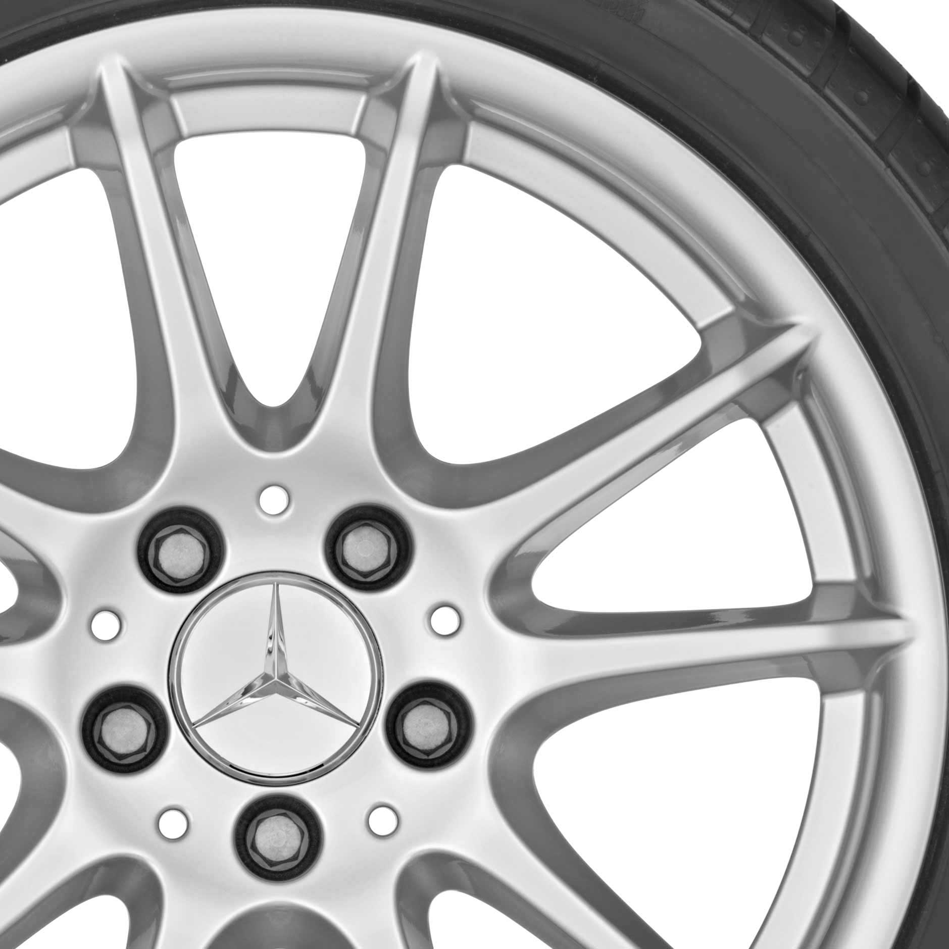Mercedes 5 Twin Spoke [169-17] Titanium Silver Alloy Wheel Product Image #2