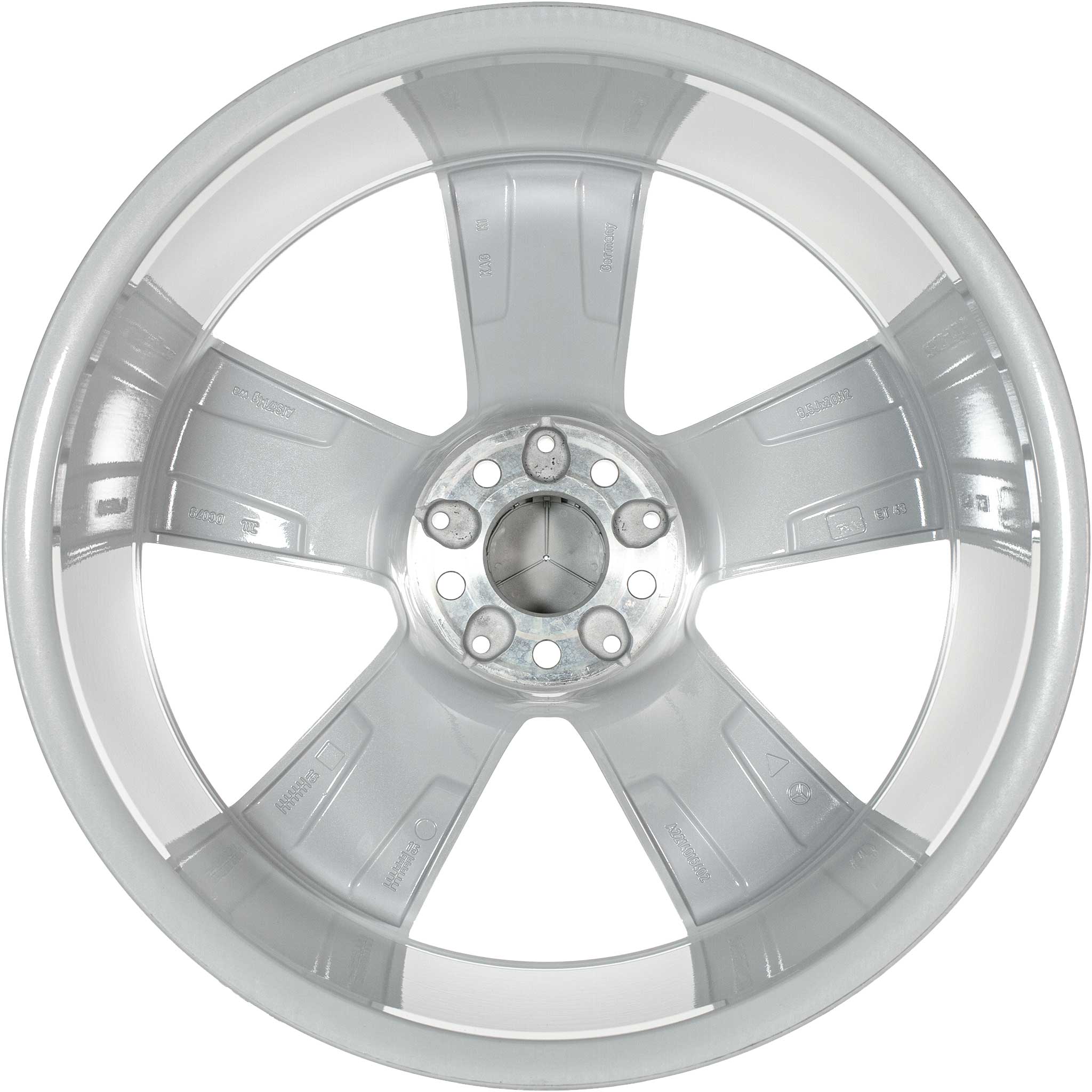 Mercedes Kiyali [221-20] Titanium Silver Alloy Wheel Product Image #3