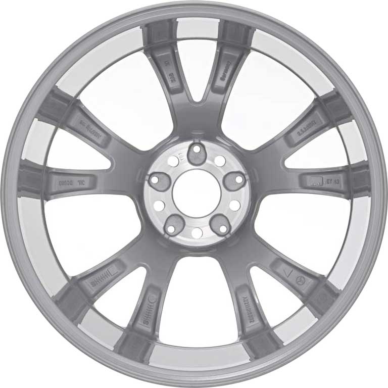 Mercedes Nuklida [221-19] Titanium Silver with High Sheen Alloy Wheel Product Image #2