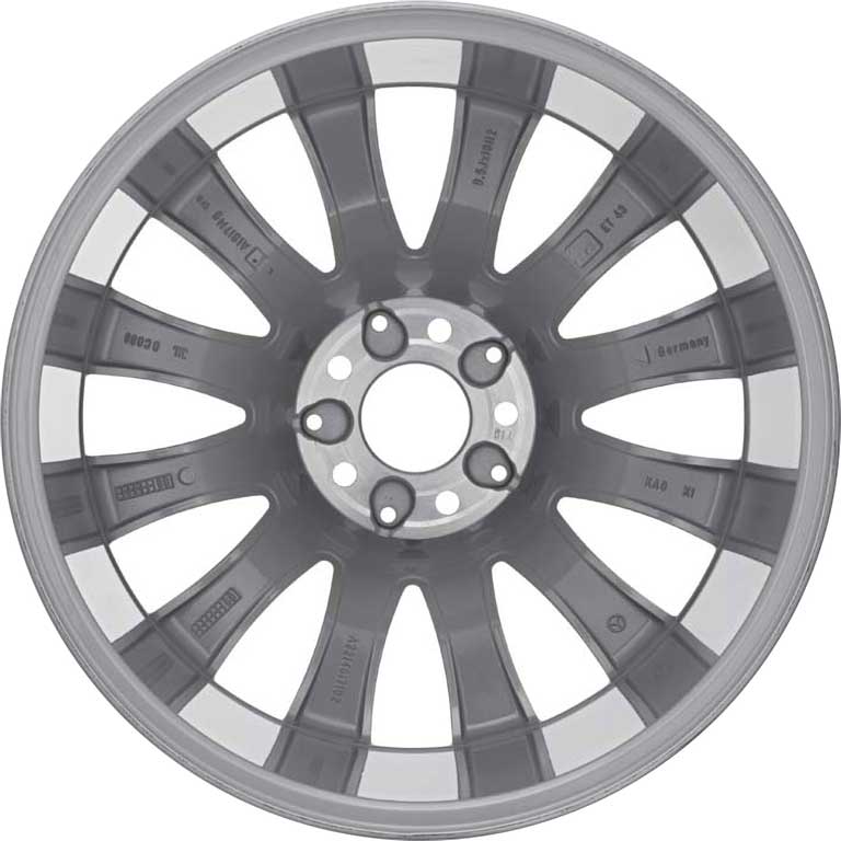Mercedes Maedis [221-18] Titanium Silver with High Sheen Alloy Wheel Product Image #2