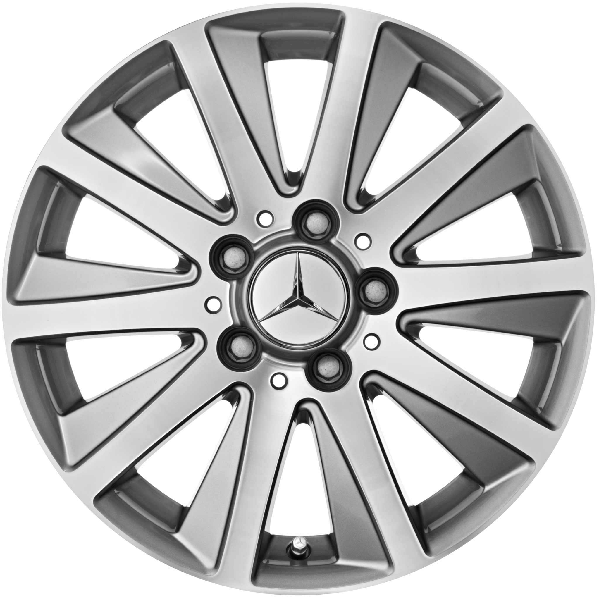 Mercedes 10 Spoke [169-16] Palladium Silver with High Sheen Alloy Wheel Product Image #1