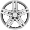 Mercedes 5 Double Spoke [169-17] Palladium Silver with High Sheen Wheel Img 1