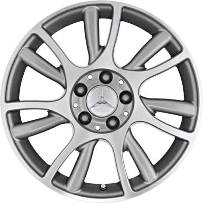 Mercedes 7 Twin Spoke [203-17] Palladium Silver with High Sheen Alloy Wheel Product Image #1