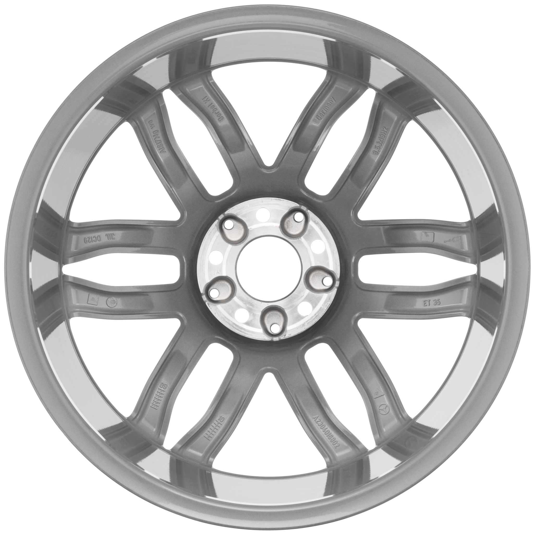 Mercedes 6 Spoke [230-19] Himalaya Grey with High Sheen Alloy Wheel Product Image #2