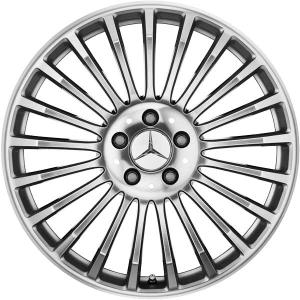19" Mercedes 21 Spoke [240-19] Titanium Silver with High Sheen alloy wheel