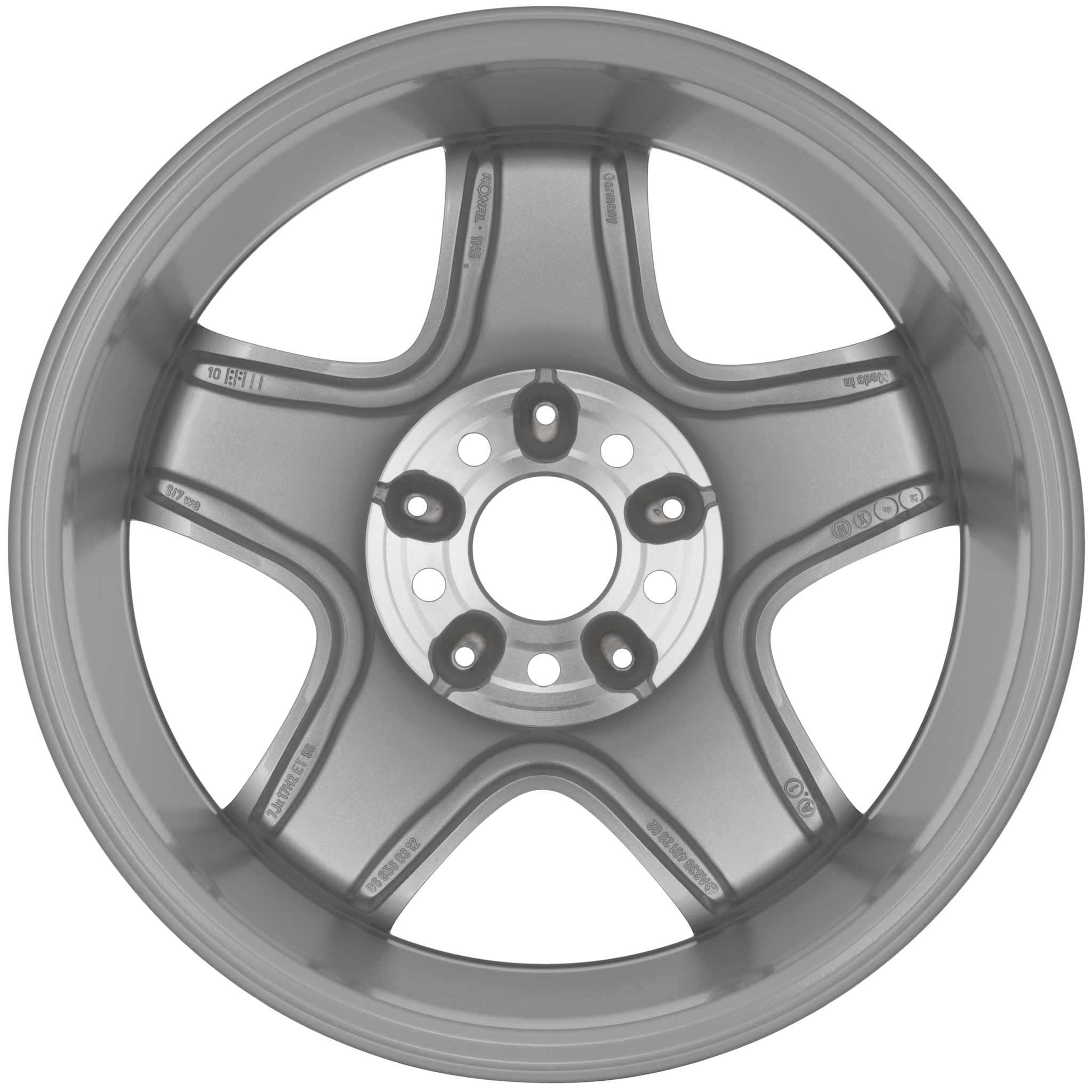 Mercedes 5 Spoke [639-17] Standard Silver Alloy Wheel Product Image #2