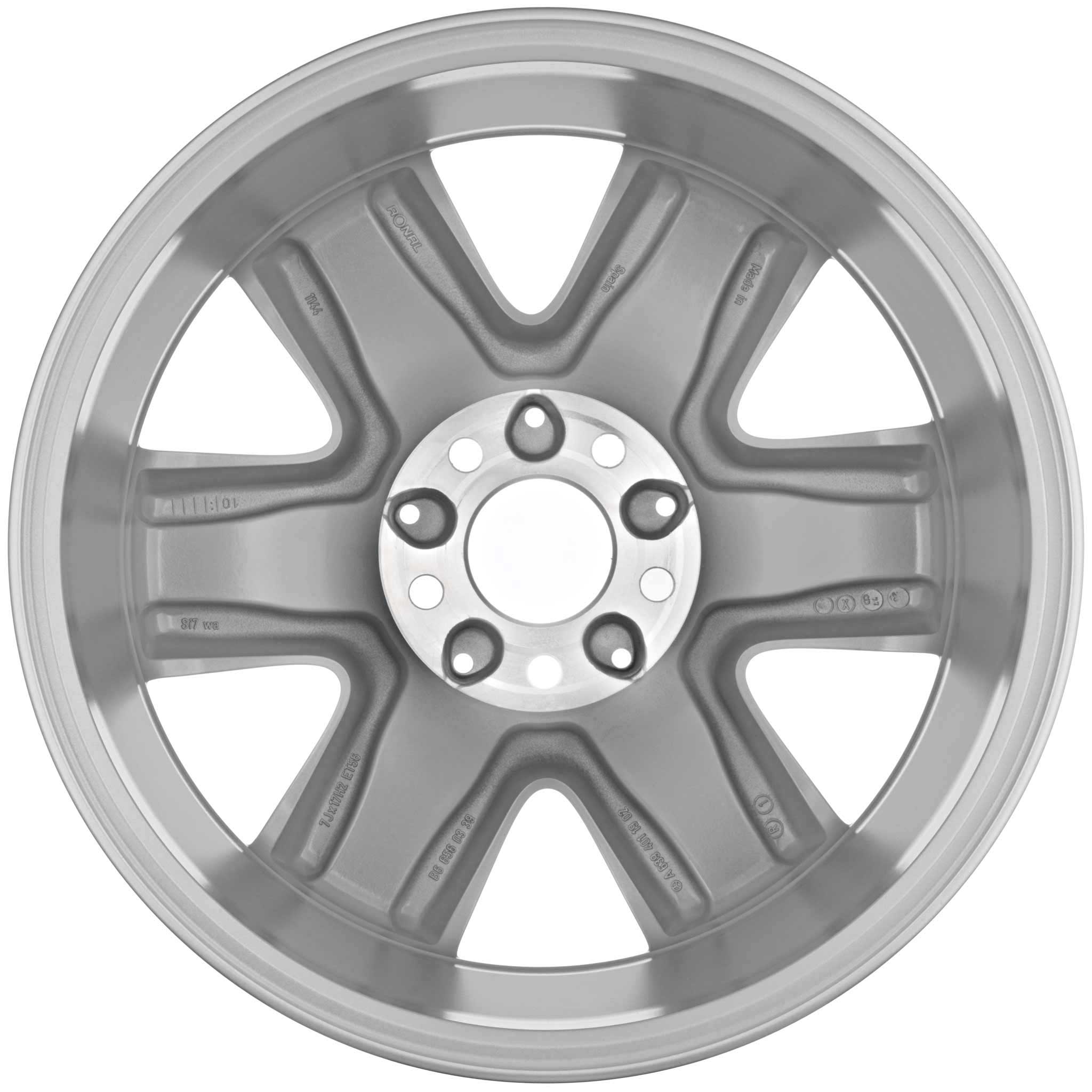 Mercedes 6 Spoke [639-17] Standard Silver Alloy Wheel Product Image #2