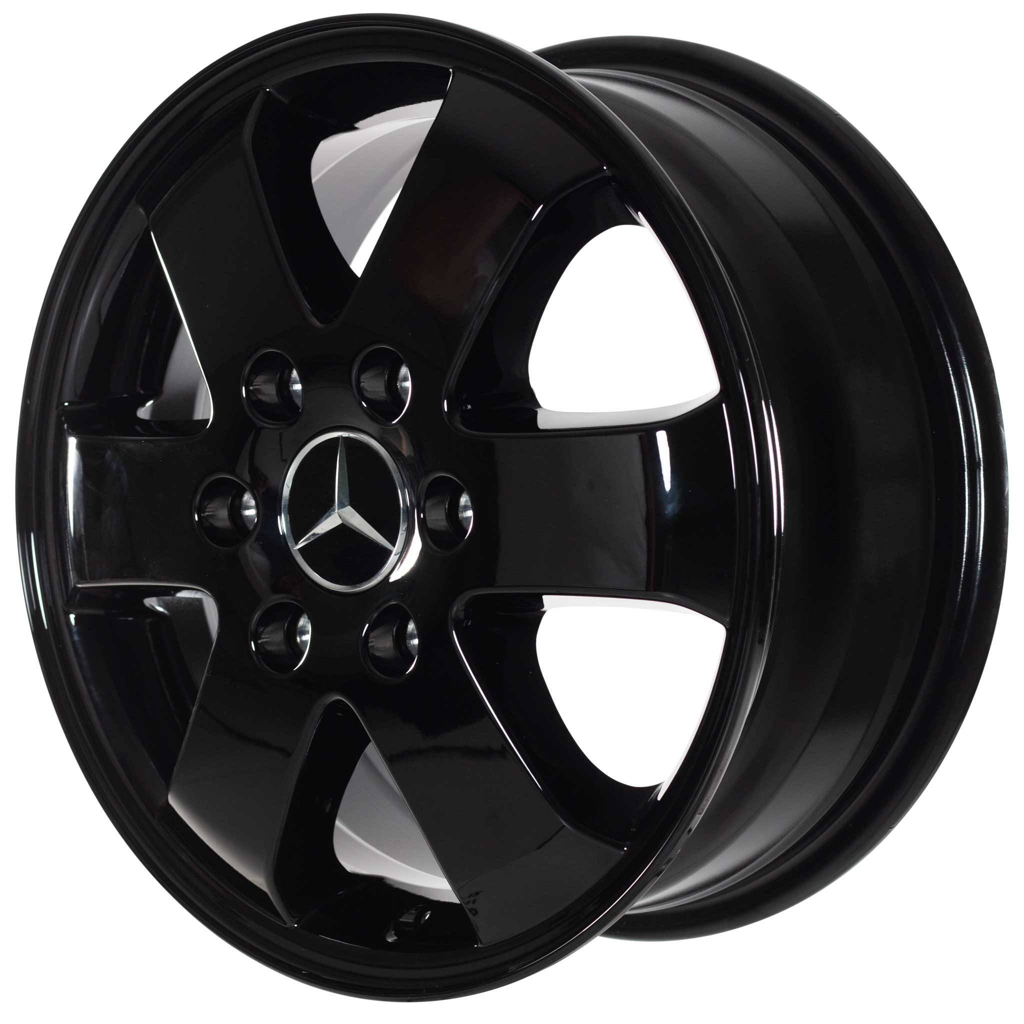Mercedes 6 Spoke [906-16] Black Alloy Wheel Product Image #2