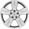 Mercedes 5 Spoke [639-17] Sterling Silver Wheel Img 1