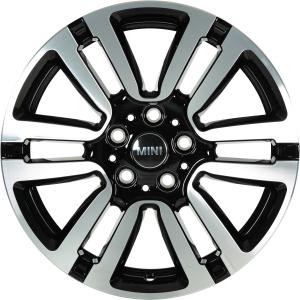 Mini 497 Seven Spoke Black with Bright Turned Alloy Wheel for MINI Cabriolet F57 - Sizes 17in