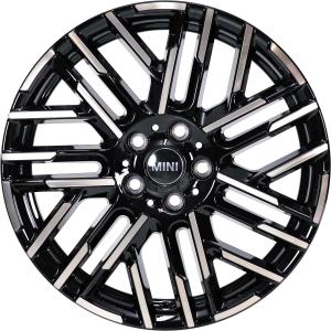 18" Mini 959 Night Flash Spoke Jet Black with Bright Turned alloy wheel