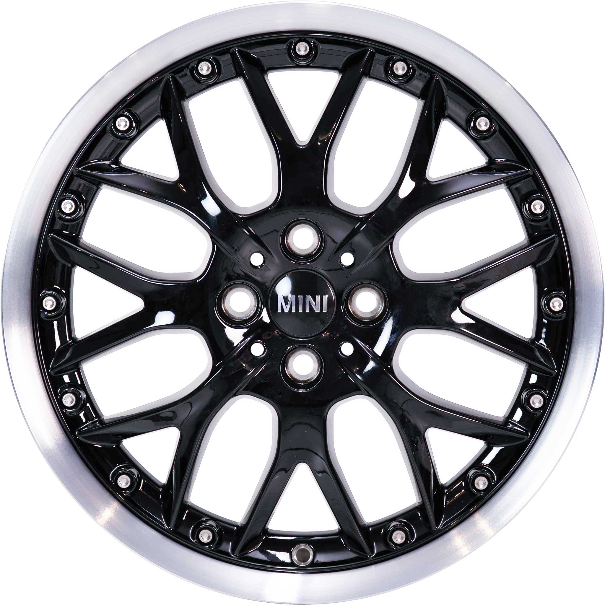 Mini R90 Cross Spoke 2pc Polished Black Alloy Wheel Product Image #1
