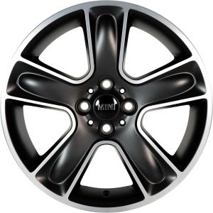 Mini R111 Star Bullet Matt Black Alloy Wheel for MINI Hatchback R56 - Sizes 17in