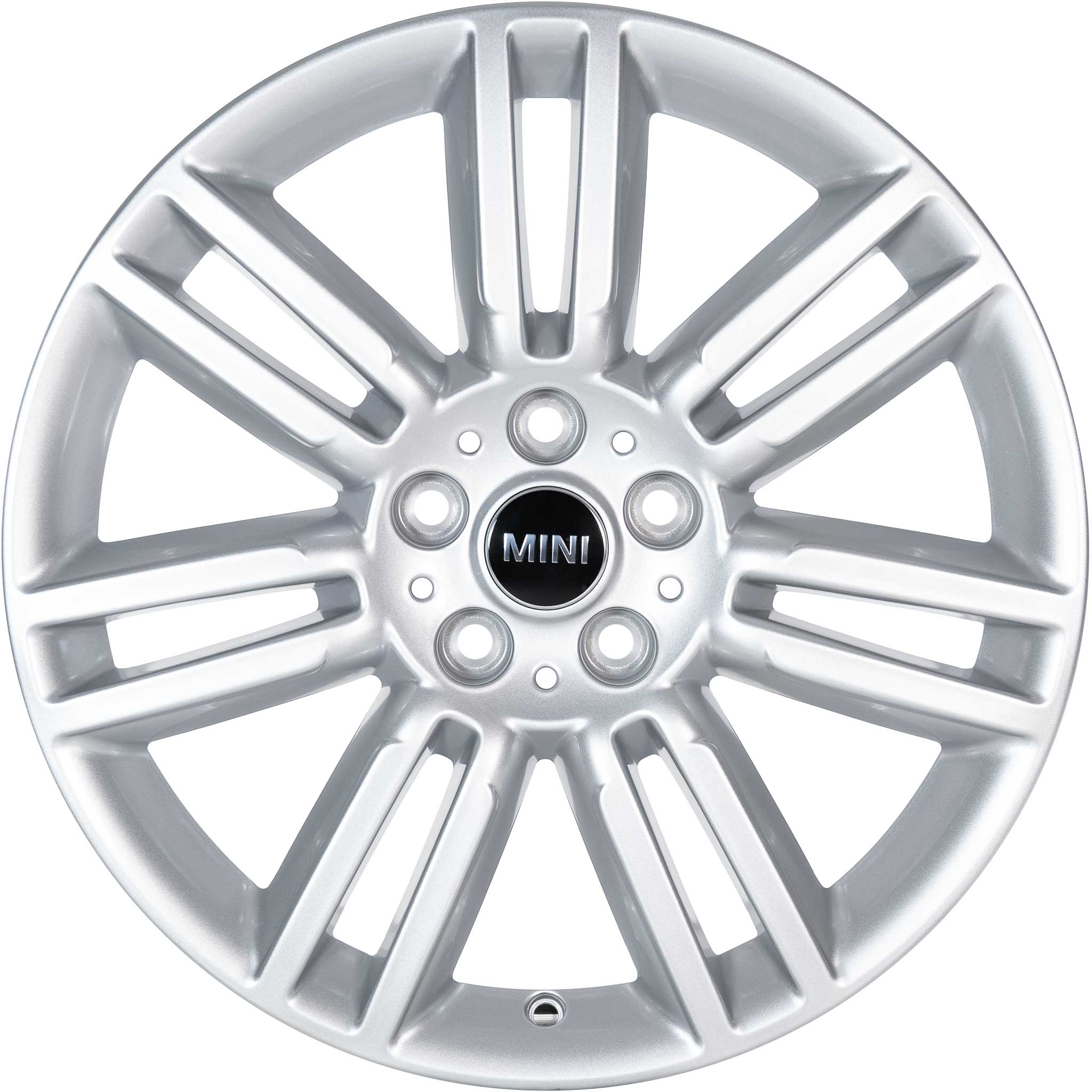 Mini 532 Pair Spoke Polished Silver Alloy Wheel Product Image #1