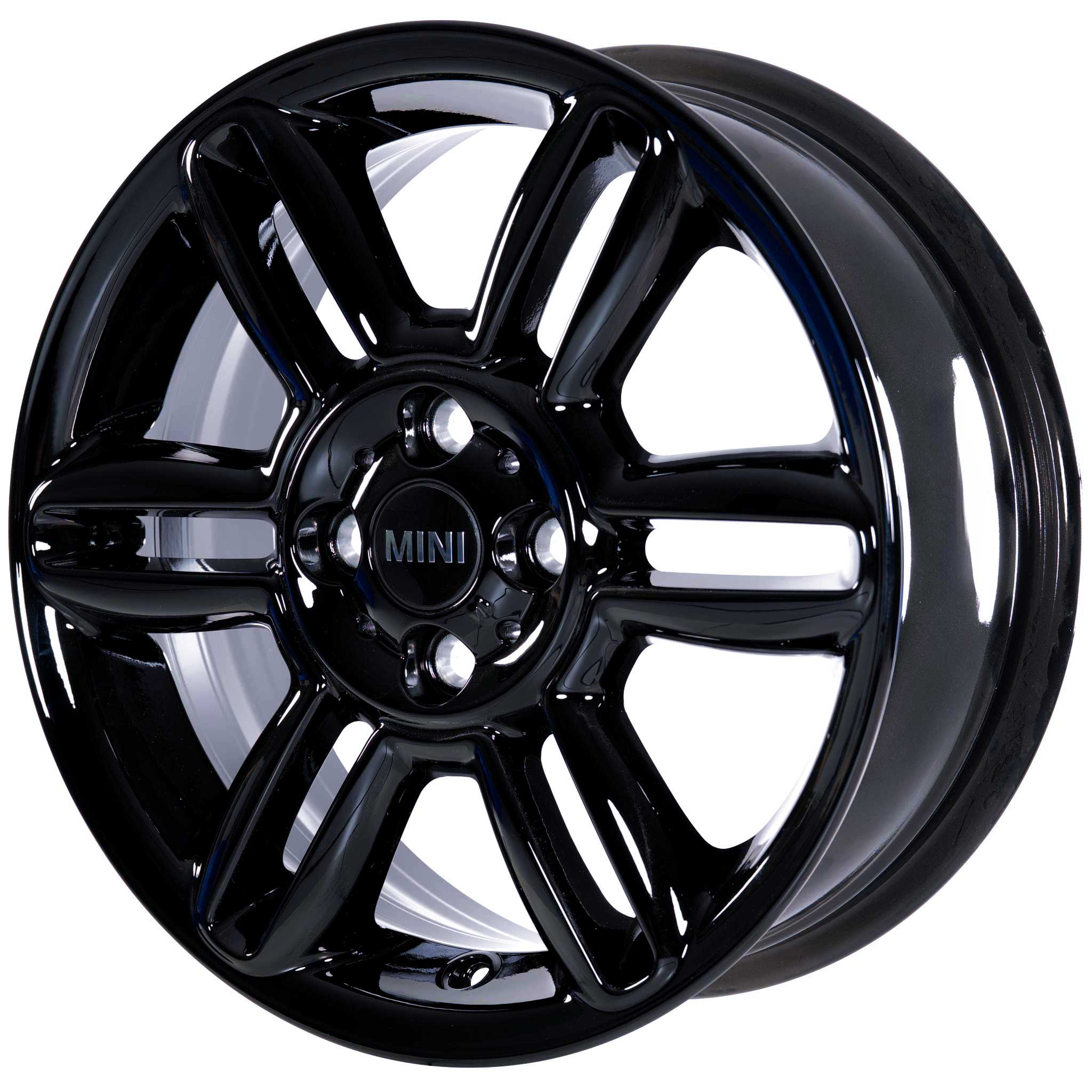 Mini R119 6-Star Twin Spoke Polished Black Alloy Wheel Product Image #2
