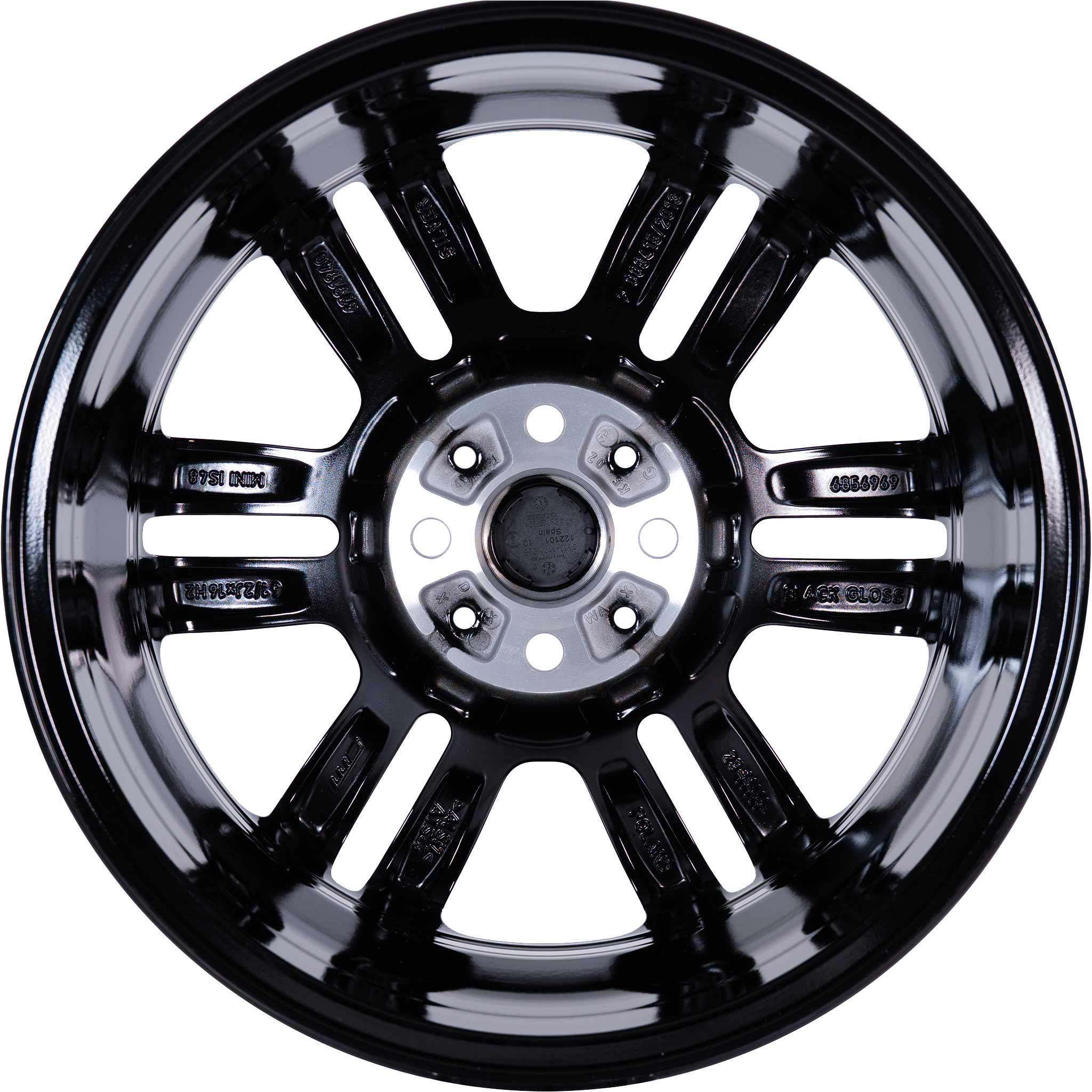 Mini R119 6-Star Twin Spoke Polished Black Alloy Wheel Product Image #3