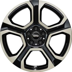 19" Mini 987 Hexagram Spoke Black with Bright Turned alloy wheel