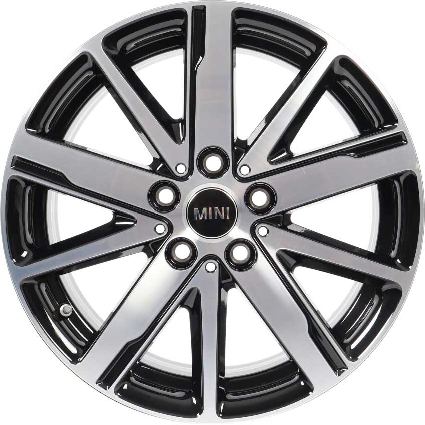Mini 830 Scissor Spoke Black with Bright Turned Alloy Wheel Product Image #1