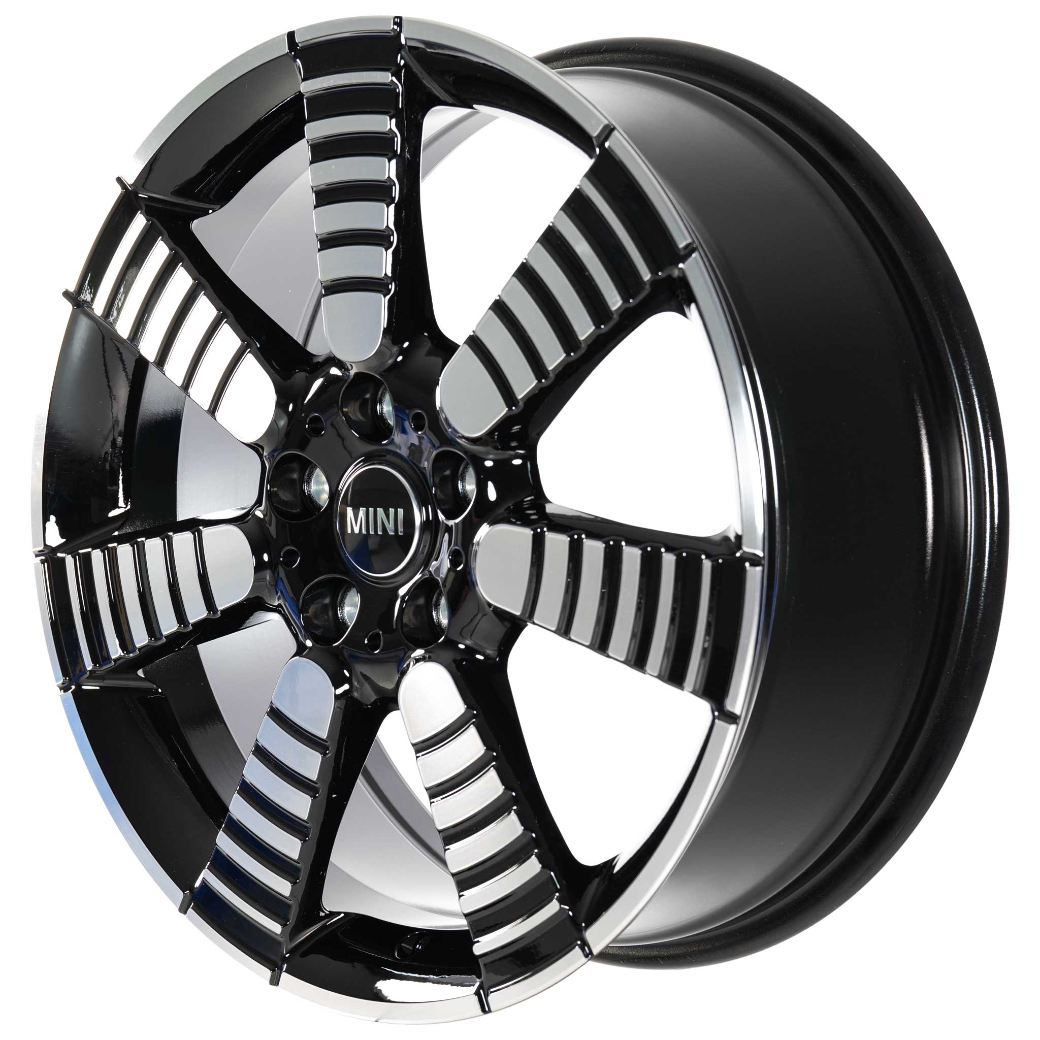 Mini 900 Pulse Spoke Jet Black with Bright Turned Alloy Wheel Product Image #2