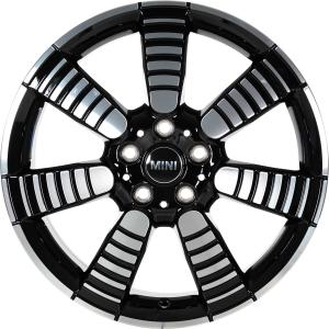18" Mini 900 Pulse Spoke Jet Black with Bright Turned alloy wheel