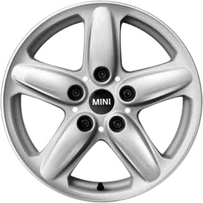 Mini R122 5-Star Single Spoke Silver Alloy Wheel Product Image #1