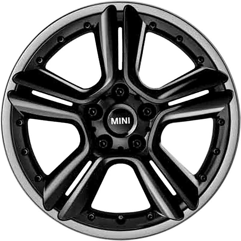 Mini R127 5-Star Double Spoke Black Alloy Wheel Product Image #1