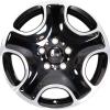 Mini R138 Star Spoke Black with Bright Turned Wheel Img 1