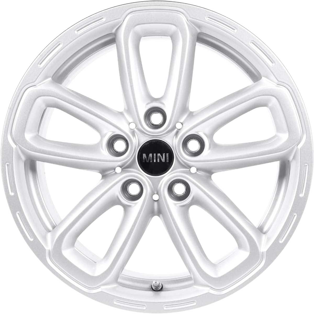 Mini R141 Star Spoke Triangle Silver Alloy Wheel Product Image #1