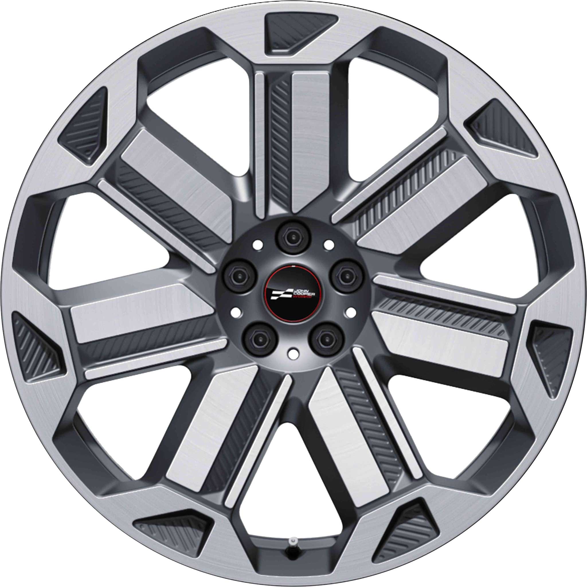 Mini 950 Rally Spoke Frozen Gunmetal with Bright Turned Alloy Wheel Product Image #1