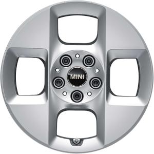 Mini 955 4-Square Spoke Refined Silver Alloy Wheel for MINI Hatchback F66 - Sizes 16in