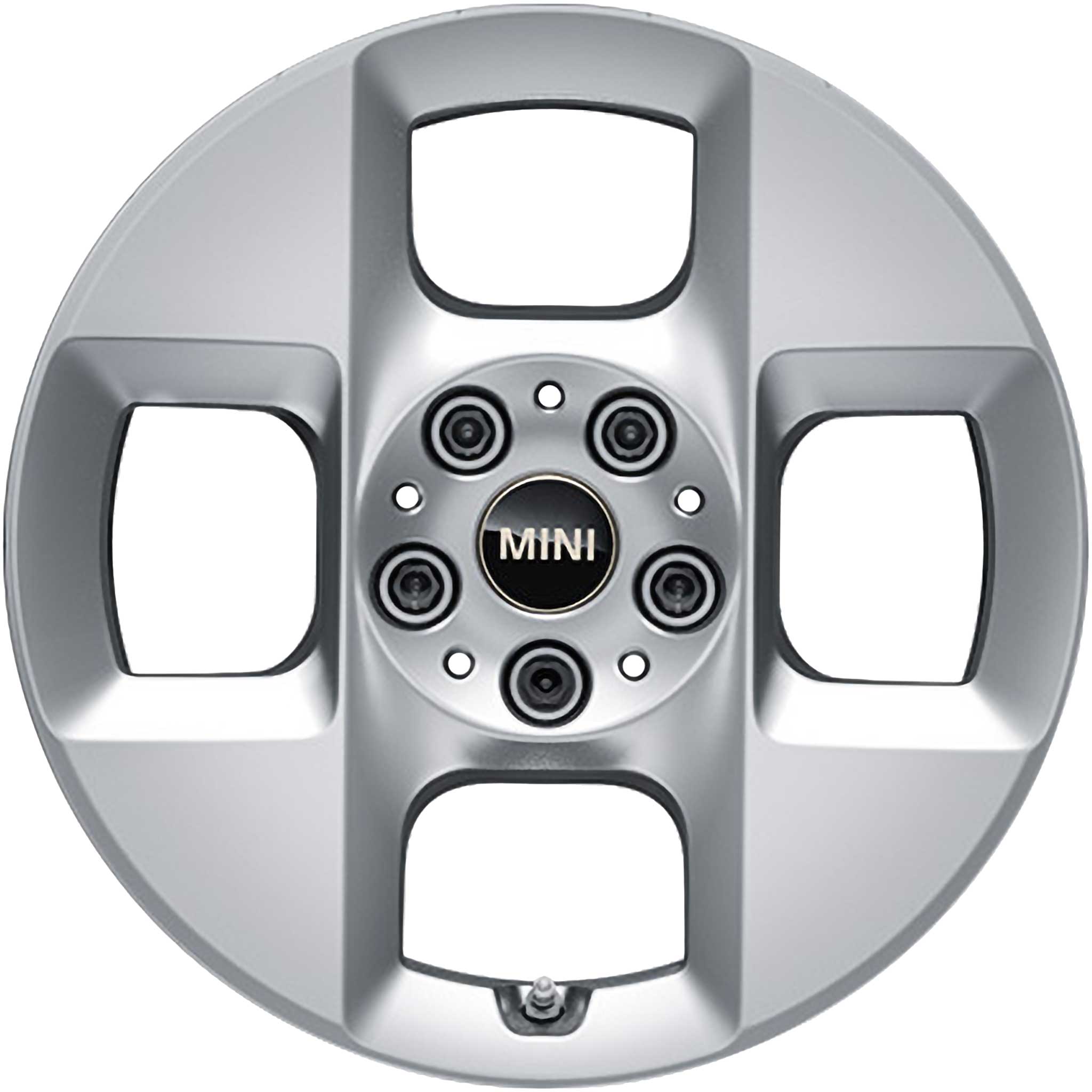 Mini 955 4-Square Spoke Refined Silver Alloy Wheel Product Image #1
