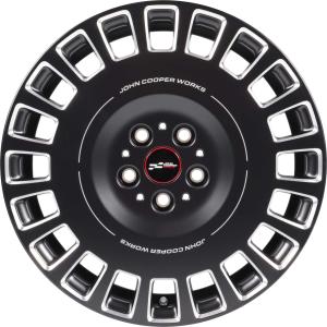 18" JCW 964 Rallye Spoke Frozen Midnight with Bright Turned alloy wheel