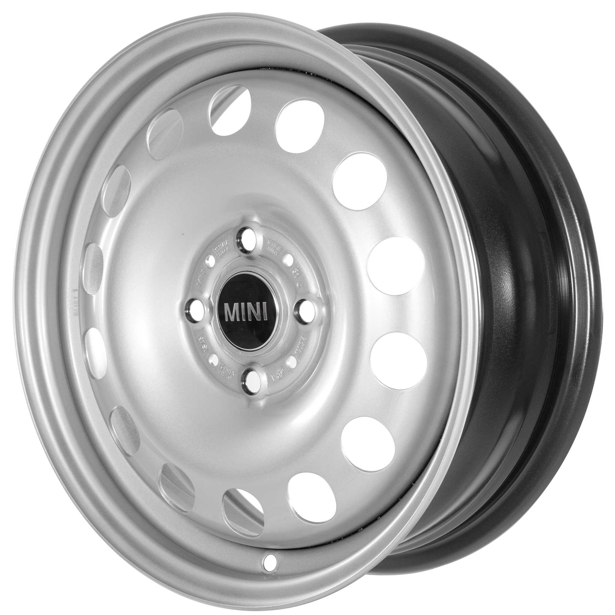 Mini R12 Steel Silver Alloy Wheel Product Image #2