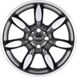 Mini R106 Night Spoke Black with Bright Turned Alloy Wheel for MINI Hatchback R56 - Sizes 17in