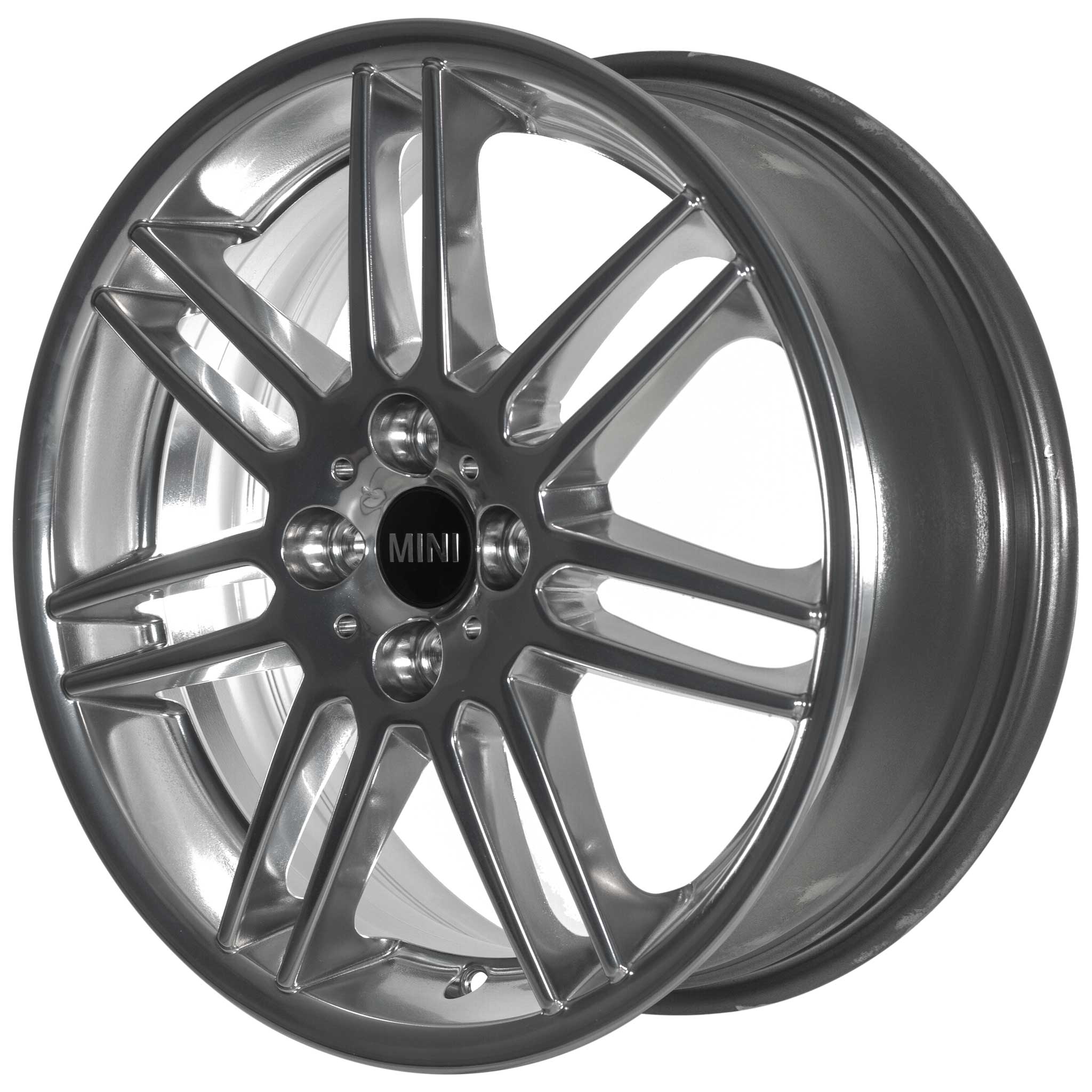 Mini R99 Double Spoke Polished Silver Alloy Wheel Product Image #2