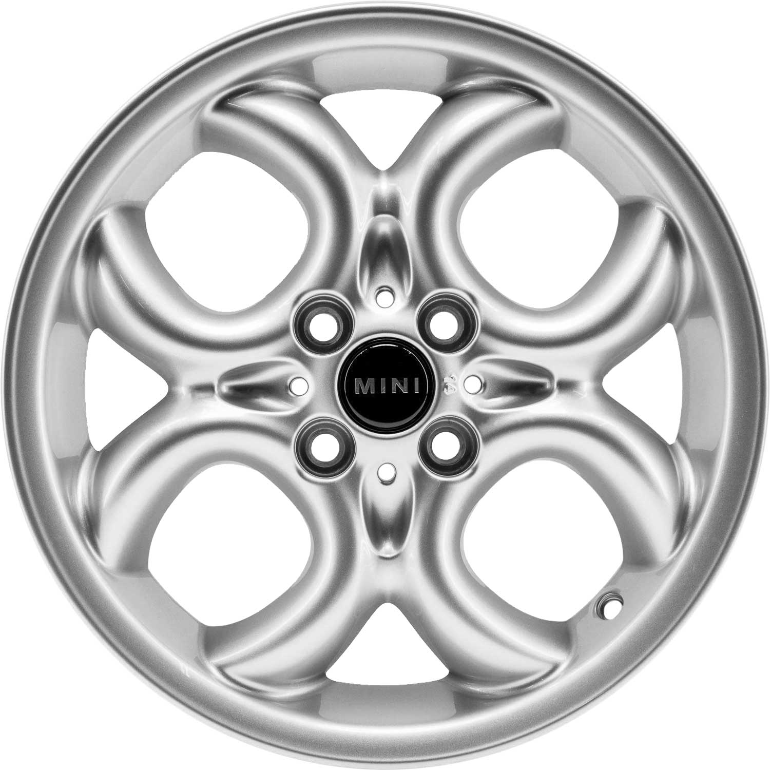 Mini R120 Hole Circular Silver Alloy Wheel Product Image #1