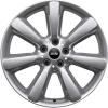 Mini 535 Edged Spoke Polished Silver Wheel Img 1